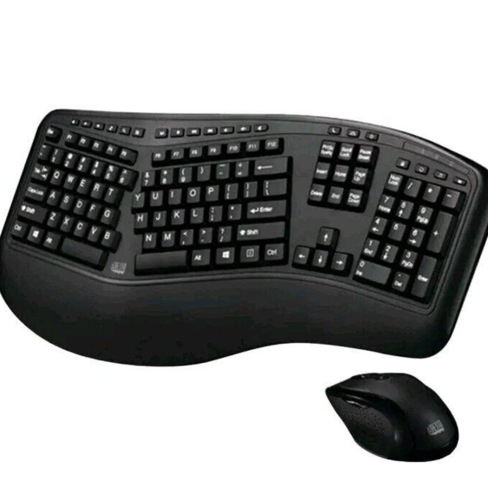 Black Ergonomic Split Keyboard with Wrist Rest